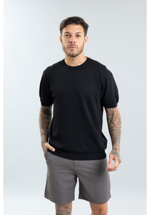 Camiseta em Tricot Masculina Manga Curta Gola Redonda Dialogo-403e8cf2-debe-4d76-8380-7694c48a7a20