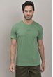 Camiseta Masculina Básica na Cor Verde New York City Gola Careca