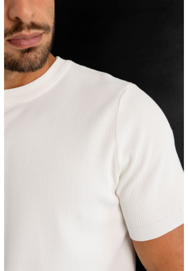 Camiseta Masculina em Tricô Canelado Manga Curta Dialogo-8c7ae6a9-0008-404d-80f3-5fc177aba360