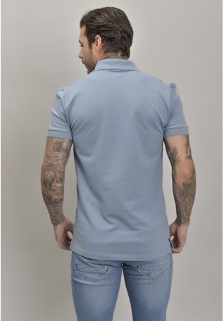 Camiseta Masculina Gola Polo na Cor Azul  Dialogo Jeans