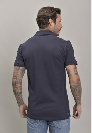 Camiseta Masculina Gola Polo na Cor Marinho Dialogo Jeans