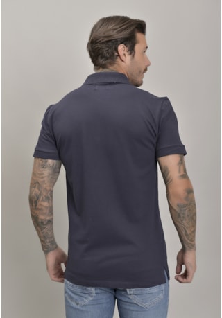 Camiseta Masculina Gola Polo na Cor Marinho Dialogo Jeans