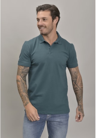 Camiseta Masculina Gola Polo na Cor Verde Dialogo Jeans