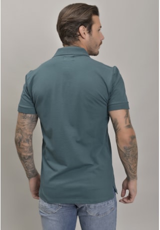 Camiseta Masculina Gola Polo na Cor Verde Dialogo Jeans