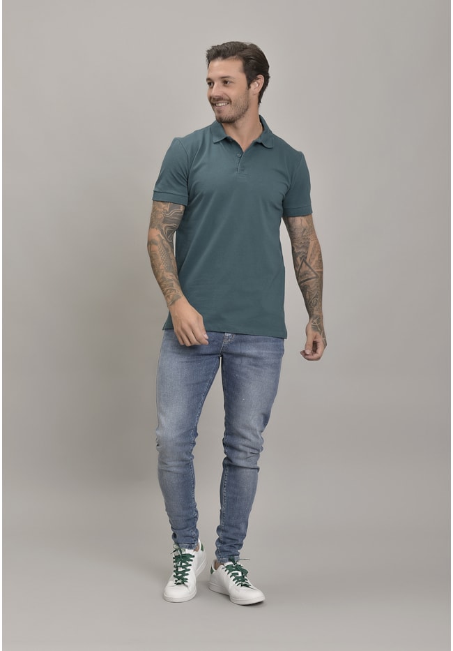 Camiseta Masculina Gola Polo na Cor Verde Dialogo Jeans-9e0669f3-f969-4440-8ce3-8b76f835db0d