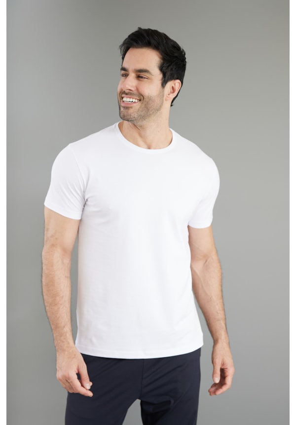 Camiseta Masculina Slim em Algodão Pima na Cor Branco Dialogo-c8297ecf-4e4d-4a14-b619-908c2dc9b895