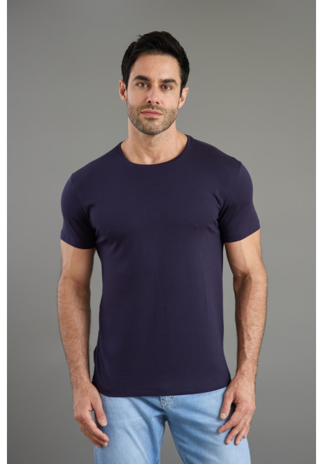 Camiseta Masculina Slim em Algodão Pima na Cor Marinho Dialogo-699a483c-3e43-485a-a0f3-6a5e5fe5d060