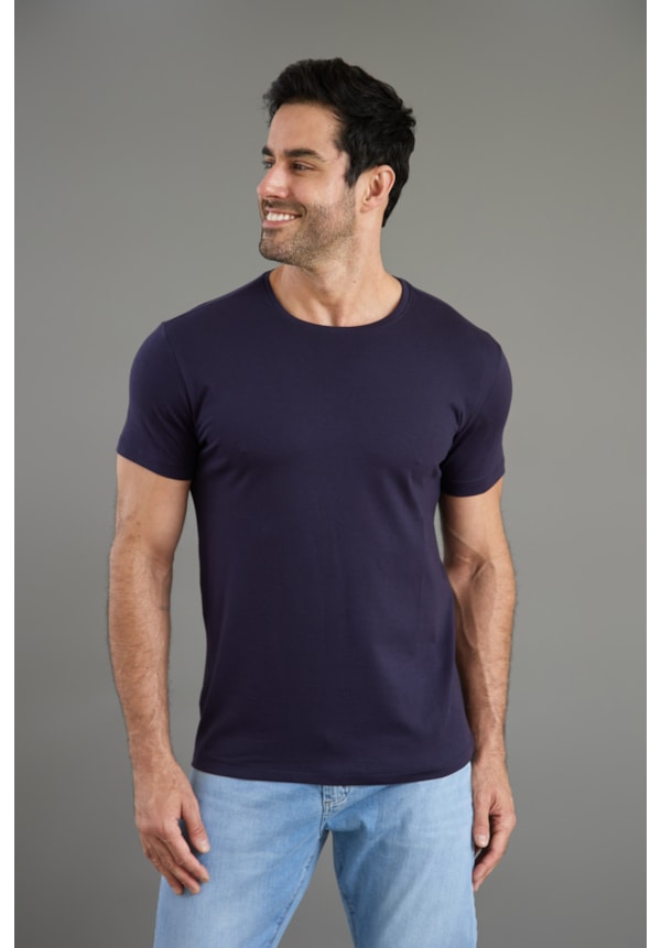 Camiseta Masculina Slim em Algodão Pima na Cor Marinho Dialogo-411b7255-b4b2-4c20-8785-d7765e667cc5