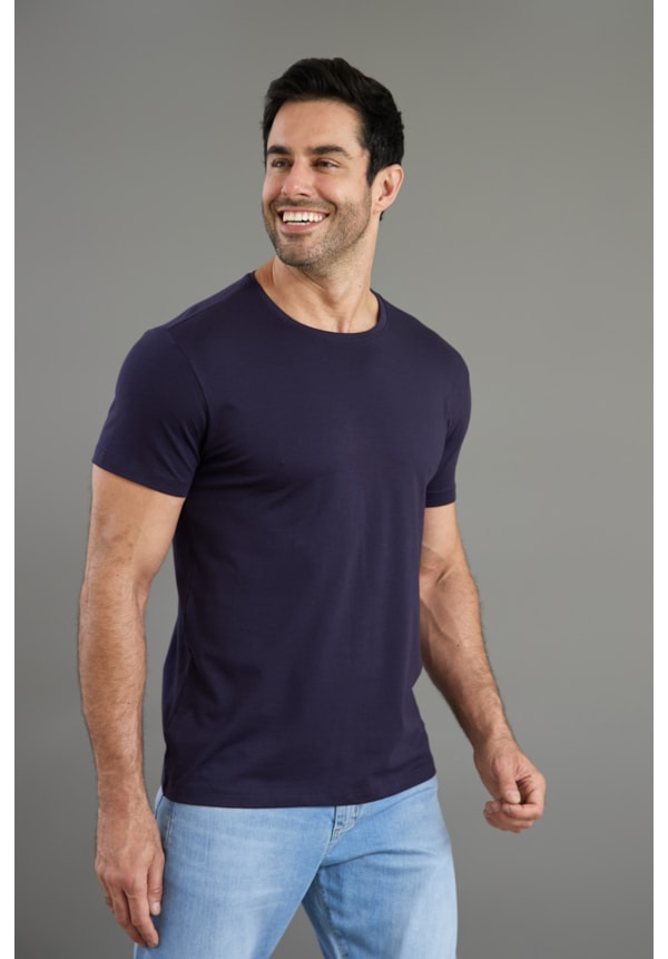 Camiseta Masculina Slim em Algodão Pima na Cor Marinho Dialogo-e19adbf4-b759-4b0a-82d9-efca14c574af