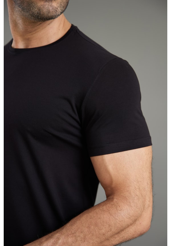 Camiseta Masculina Slim em Algodão Pima na Cor Preto Dialogo-7d08d35c-14f7-4549-8c33-d5a000ee5ab0