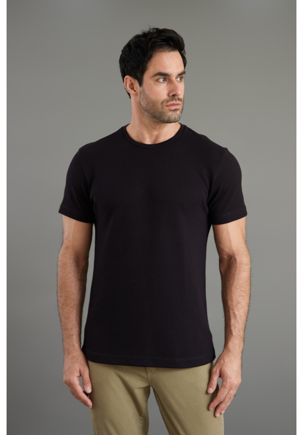 Camiseta Masculina Slim em Tricot Manga Curta Gola Redonda Dialogo-5af59e25-3510-44bd-99c0-5ecaecef289b
