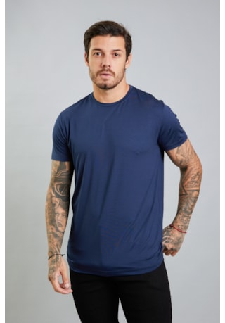 Camiseta Masculina Tech T-Shirt em Modal na Cor Azul Dialogo