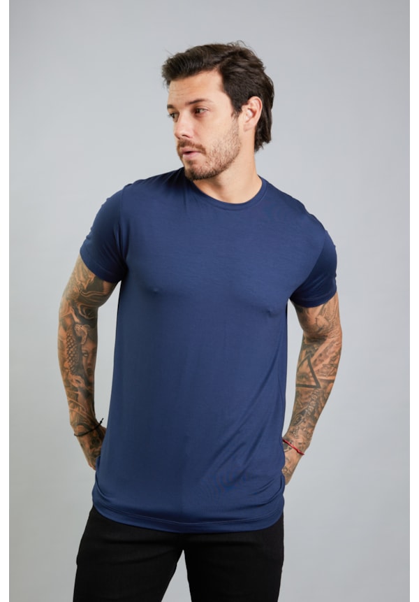 Camiseta Masculina Tech T-Shirt em Modal na Cor Azul Dialogo-b0beb973-e55f-4d0a-a0f5-708d491ed7ad