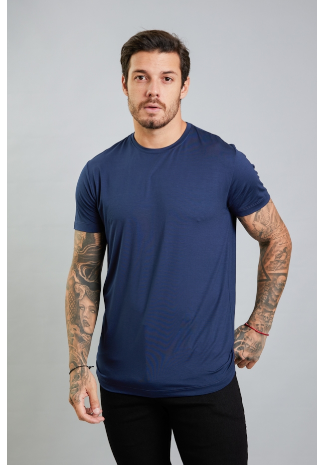 Camiseta Masculina Tech T-Shirt em Modal na Cor Azul Dialogo-829d270b-6174-49f7-9dd3-a01fef4b7ab6