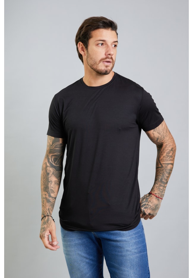 Camiseta Masculina Tech T-Shirt em Modal na Cor Preto Dialogo-ef4cdca0-e963-4ca7-98d0-fdcd1396677d