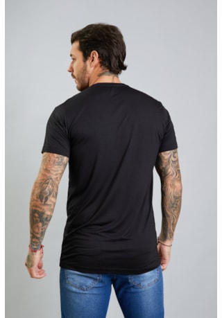 Camiseta Masculina Tech T-Shirt em Modal na Cor Preto Dialogo