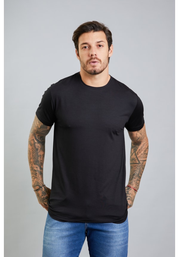 Camiseta Masculina Tech T-Shirt em Modal na Cor Preto Dialogo-455bb996-26a4-40c2-96f4-e6d818477b42