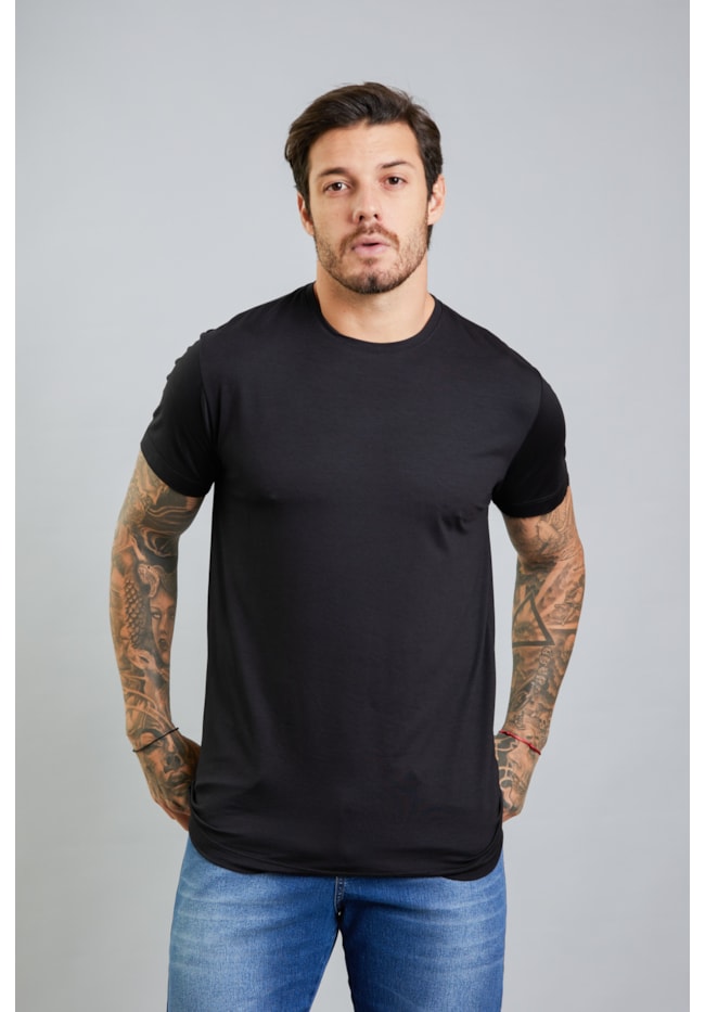 Camiseta Masculina Tech T-Shirt em Modal na Cor Preto Dialogo-94338cd9-4090-470e-a240-22f211f5037c