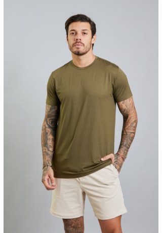 Camiseta Masculina Tech T-Shirt em Modal na Cor Verde Dialogo