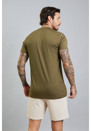 Camiseta Masculina Tech T-Shirt em Modal na Cor Verde Dialogo