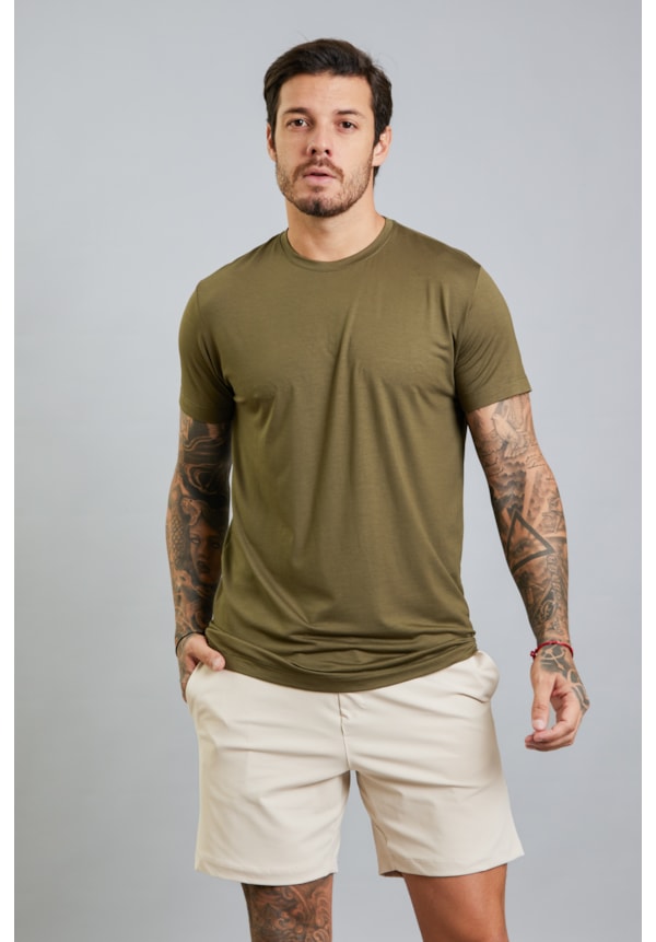 Camiseta Masculina Tech T-Shirt em Modal na Cor Verde Dialogo-197356a0-283d-4ed5-ba2c-3f0961a017cb