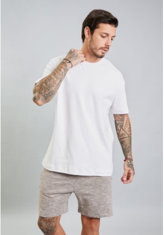 Camiseta Oversized Masculina Básica em Algodão Dialogo