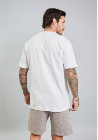 Camiseta Oversized Masculina Básica em Algodão Dialogo