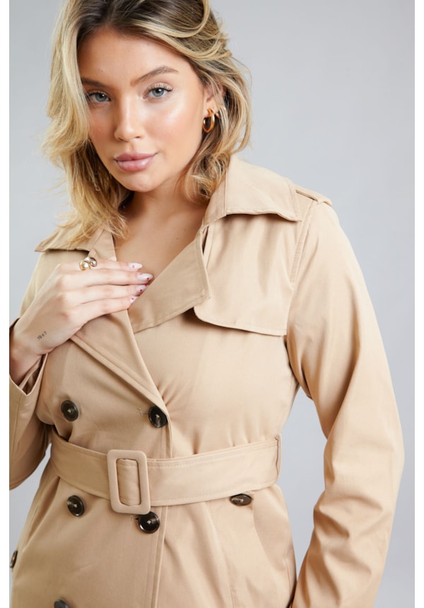 Casaco Feminino Trench Coat Longo Sobretudo Color com Cinto-9890e1ca-63dd-44e9-9d5b-283990538069