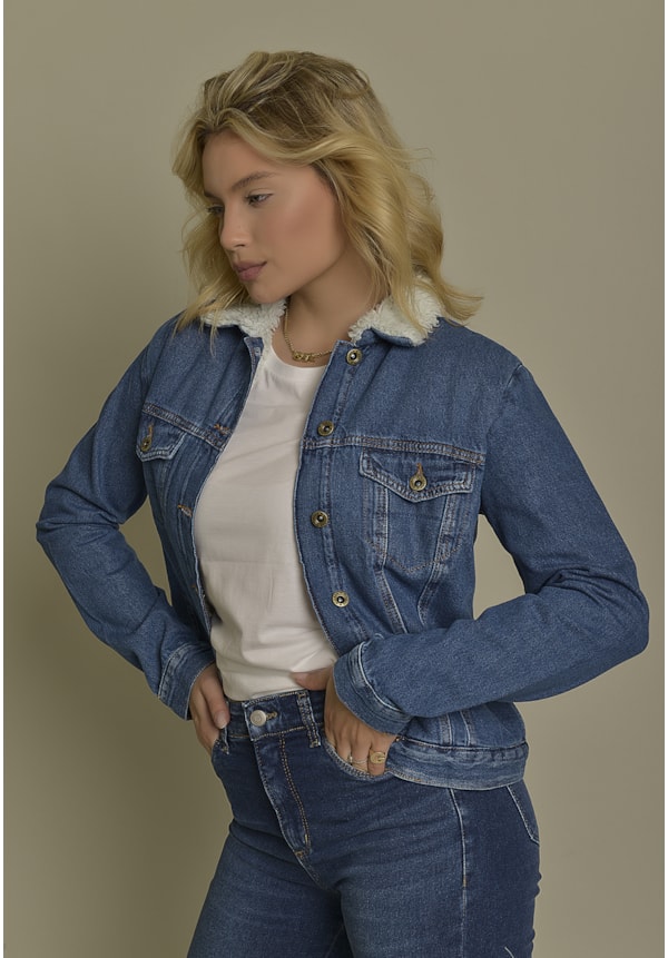 Jaqueta Jeans Feminina Tradicional Forrada Dialogo Jeans-427abe13-cb4b-47d7-9ce5-e11181b87a10