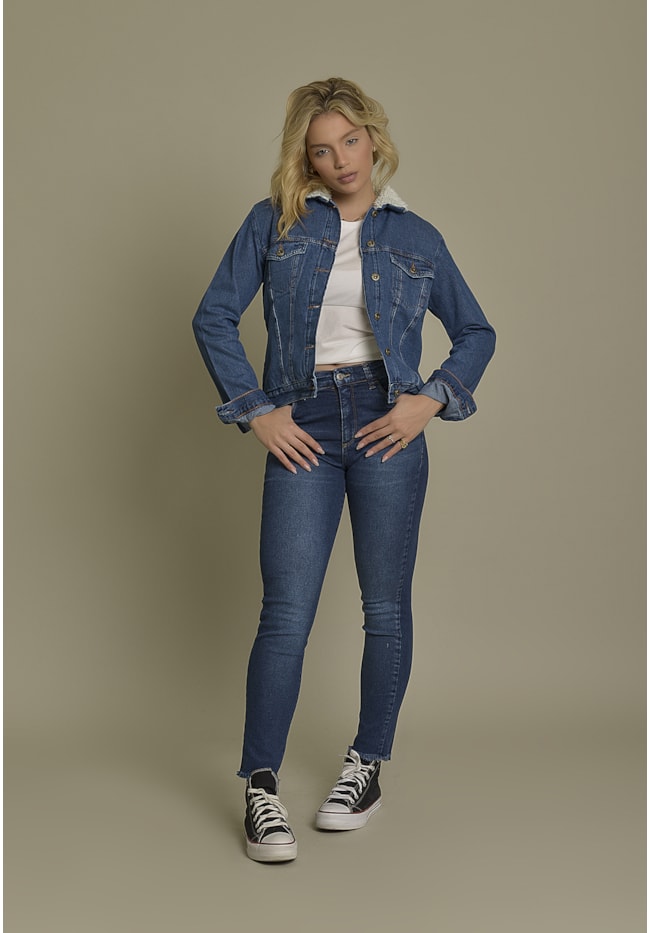 Jaqueta Jeans Feminina Tradicional Forrada Dialogo Jeans-1048db68-2647-48f4-bdb4-57278606a509