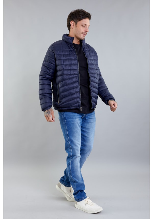 Jaqueta Puffer Masculina na Cor Marinho Leve com Forro Interno Aveludado-d264f917-a113-4951-950e-a6db3e0e0d83