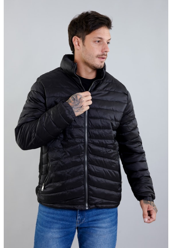 Jaqueta Puffer Masculina na Cor Preta Leve com Forro Interno Aveludado-91b32f2a-a6ae-4aa2-88d8-8116e697d51b