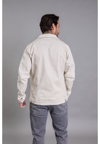 Jaqueta Sarja Tradicional Masculina Areia Com Bolsos Dialogo