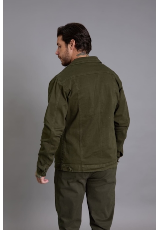 Jaqueta Sarja Tradicional Masculina Verde Com Bolsos Dialogo