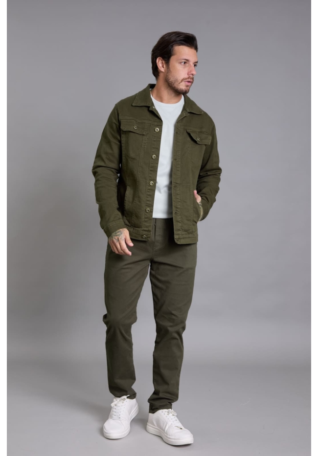 Jaqueta Sarja Tradicional Masculina Verde Com Bolsos Dialogo-9b1c6561-0ca1-4c39-b7b6-1962f46dde83
