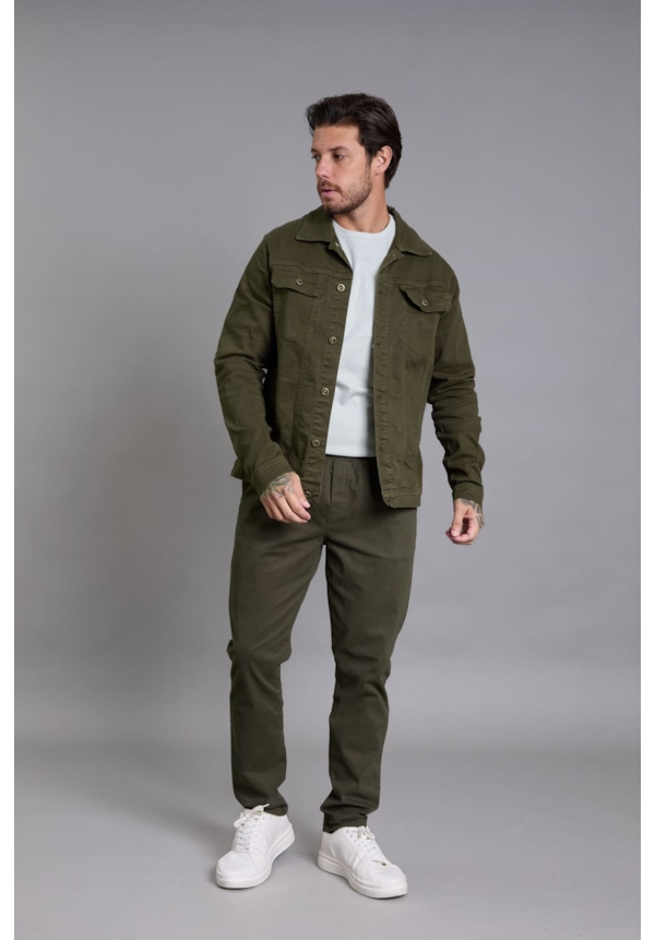 Jaqueta Sarja Tradicional Masculina Verde Com Bolsos Dialogo-333c8bcc-3880-4e5a-85ce-5ac3b4e9c512