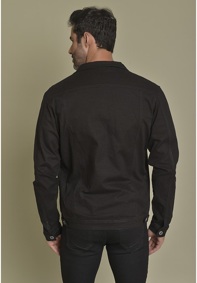 Jaqueta Sarja Tradicional na Cor Preto Dialogo jeans Masculino-cac3bc42-9429-4b4a-832b-7dc6ef2fa3f6