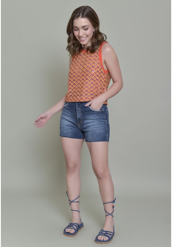 Shorts jeans Feminino Mom Stone Com Bolsos Dialogo Jeans-d2454f00-a2d6-4af9-9cd4-fb3c90c4c81d