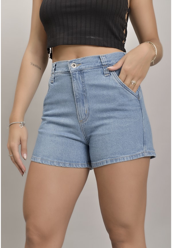 Shorts Jeans Mom Cintura Alta Tradicional Feminino Dialogo Jeans-c17b4403-0b3a-4647-94ab-273cdf3f68b3