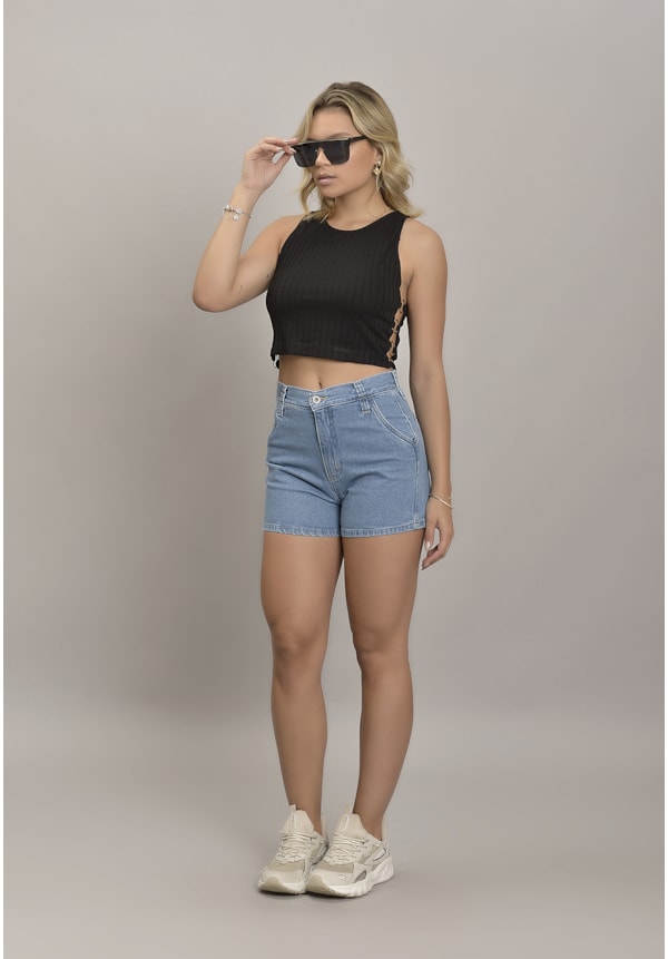 Shorts Jeans Mom Cintura Alta Tradicional Feminino Dialogo Jeans-1d66e5a3-44ce-40e5-a645-b5e90a09137e