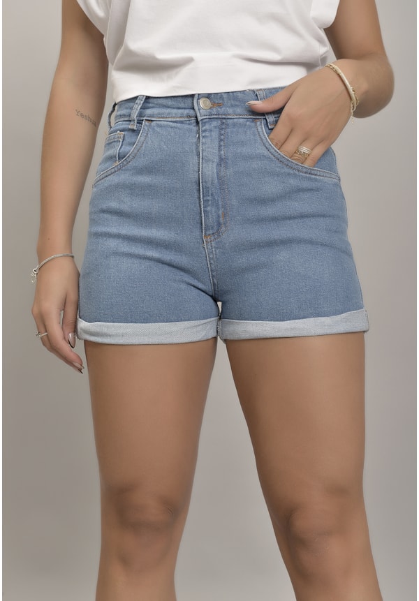 Shorts Jeans Mom com Barra Dobrada Feminino Dialogo Jeans-2de590e6-ac58-48ff-aa31-8c4ad5110644