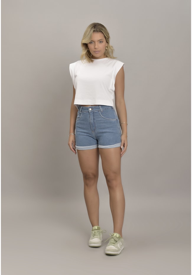 Shorts Jeans Mom com Barra Dobrada Feminino Dialogo Jeans-1a93a4a9-74dc-4ab0-8458-d67b52aaf7b0