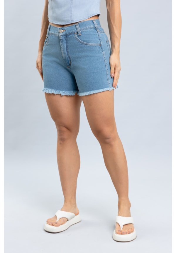 Shorts Jeans Mom Feminino com Barra Desfiada Dialogo Jeans-dd3058a9-b66c-45e6-b935-c6471738ac99