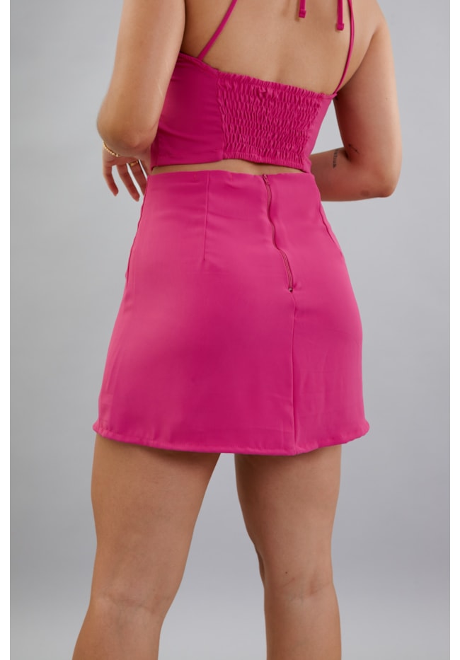 Shorts Saia Feminino com Fenda Frontal na Cor Pink Dialogo Jeans-477e137b-e677-42d0-bc35-ab953ec84276