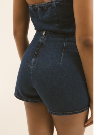 Shorts Saia Jeans Cintura Alta Feminino Dialogo