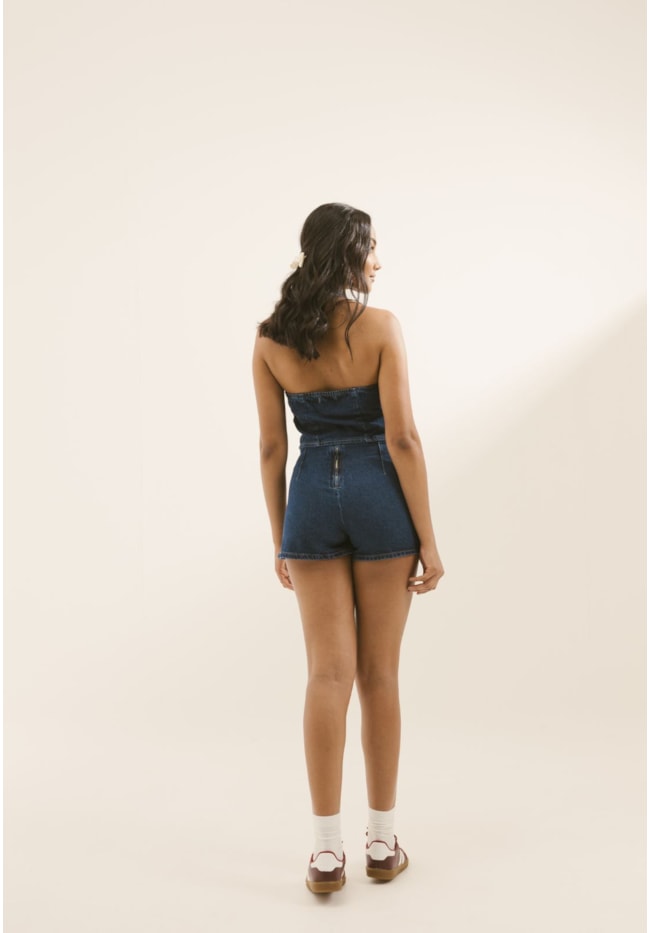 Shorts Saia Jeans Cintura Alta Feminino Dialogo-07e0001e-ae80-4bef-aa0e-67c35f4b29cd