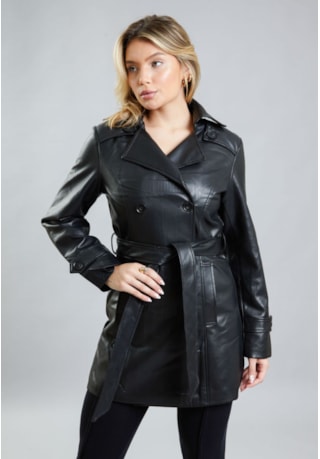 Sobretudo Feminino Trench Coat Casaco Longo Dialogo Jeans